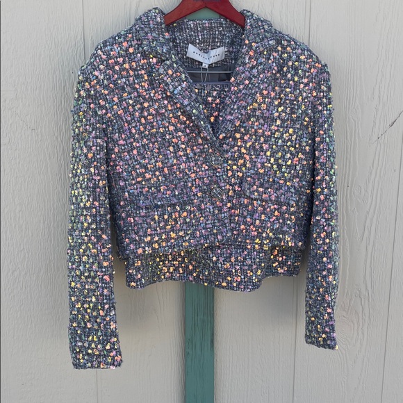 Endless Rose Jackets & Blazers - Endless Rose 2 PEICE SET Sequin Tweed Cropped Blazer Jacket & Mini Skirt Set NWT